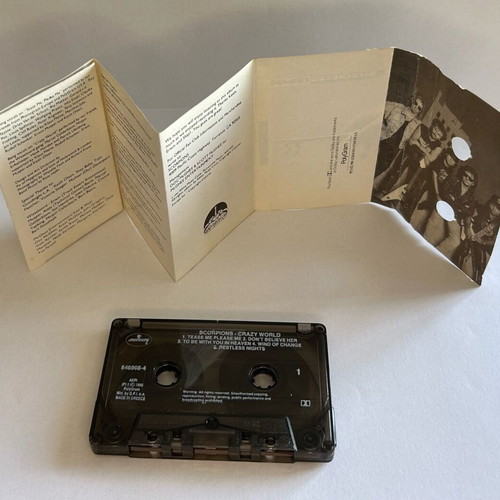 Scorpions Crazy World cassette used, Mercury 1990
