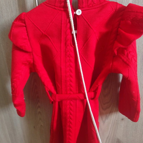 Children's set dress/coat like new, red, size 2-3 years