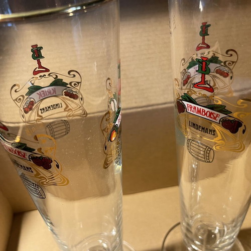 Lindemans Lambic Glasses 0.25 l set of 2 like new