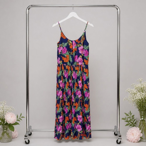 Oasis Maxi Summer Floral Multicolor Dress Like New