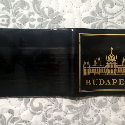 Retro Budapest wallet with red star, vintage souvenir