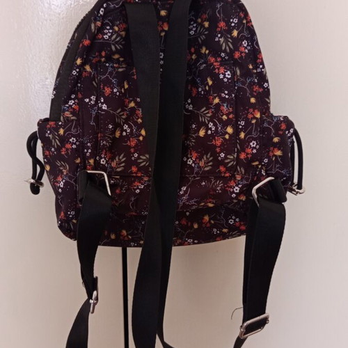 Floral Mini Backpack Parfois like new, black with colorful autumn print