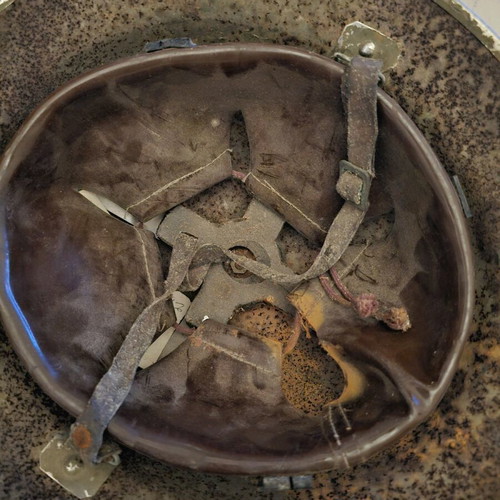 Military helmet used, authentic collectible