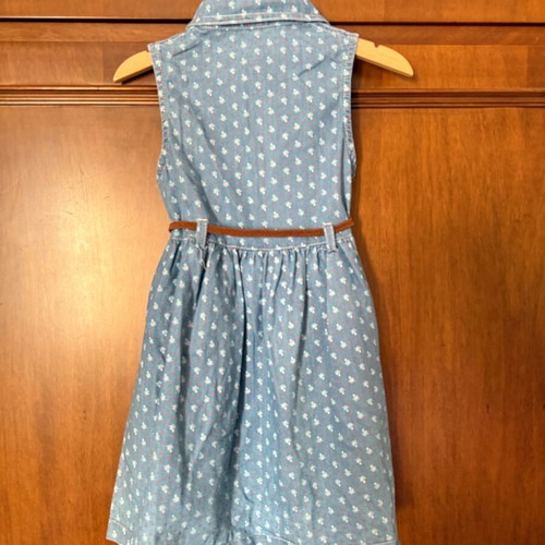 Moonstar children's denim dress like new, size 4 years with belt