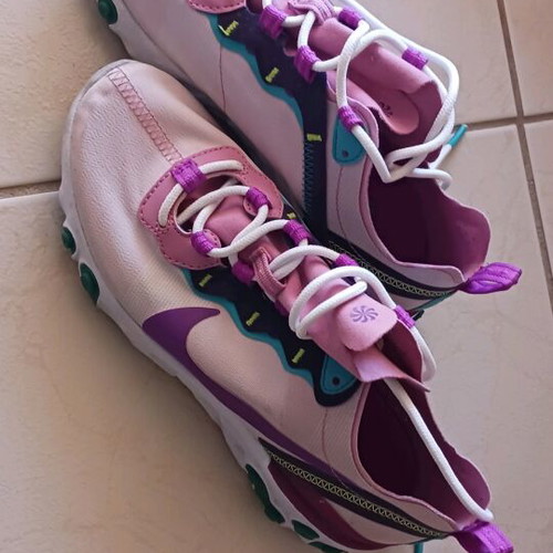 Nike React athletic shoes like new, size 38, blue and pink