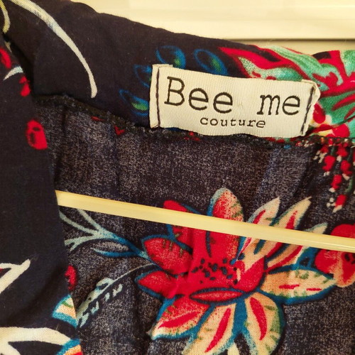BMC long floral dress size S used, blue