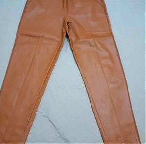 Νο 44 LYNNE Κολάν -παντελόνι με δερμάτινη υφή χρώματος ταμπά Νο 44 LYNNE