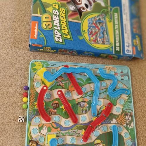 3D Zip Lines & Ladders Paw Patrol board game used