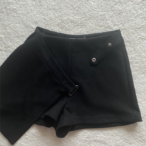 Black velour skort like new, size S, Pull and Bear