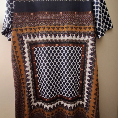 Dress with unique multicolor pattern, XXL