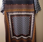 Dress with unique multicolor pattern, XXL