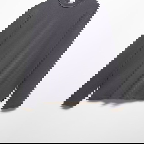 Μπλούζα μακρύ μανίκι 100% βαμβάκι γκρι μέγεθος XL καινούργιο