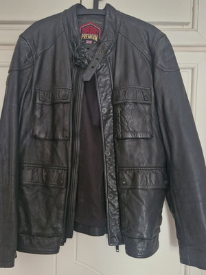 Superdry Premium leather jacket Endurance Edition like new, XXL, black