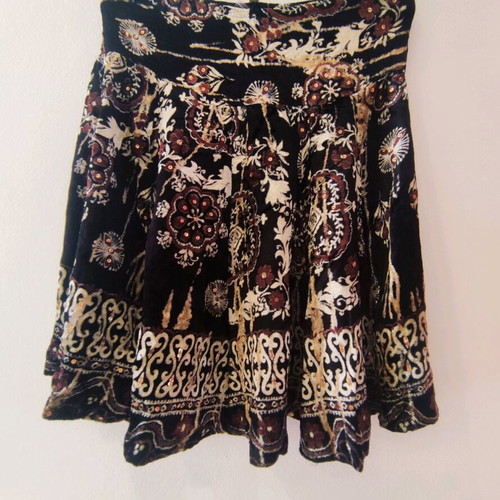 Velvet folk style skirt new, multicolor, size M