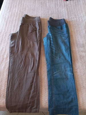 Benetton maternity pants used, set of 2 with Badila jacket gift