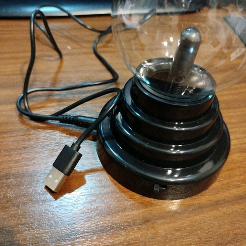 Plasma magic ball new, with USB power supply and switch