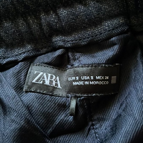 Zara women's dark blue denim-style pants like new, size S