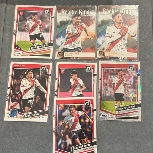 Panini 2023-24 Donruss Soccer River Plate lot, 7 cards