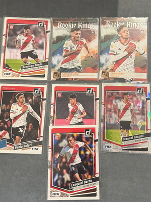 Panini 2023-24 Donruss Soccer River Plate lot, 7 cards