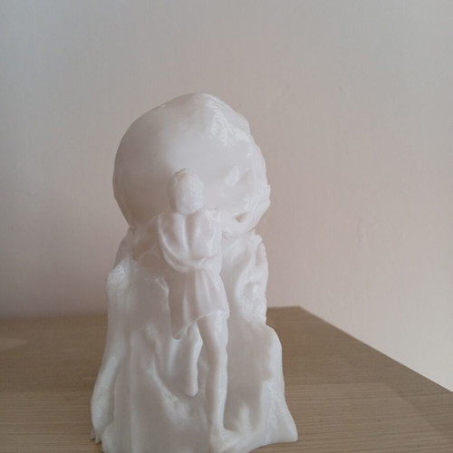 Sisyphus statue 3D print, modern decorative sculpture