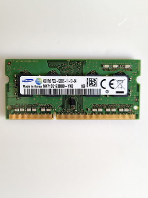 Samsung 4GB DDR3 1600MHz Laptop RAM used