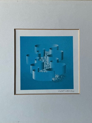 Kurt Larisch signed surrealist art print