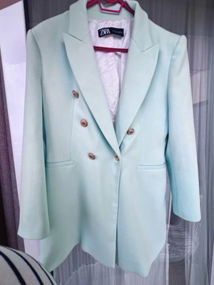 Zara σακάκι διπλοπέτο mint green καινούργιο, μέγεθος L