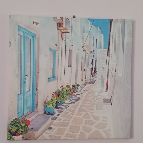 Canvas print Cycladic Alley 40x40 cm