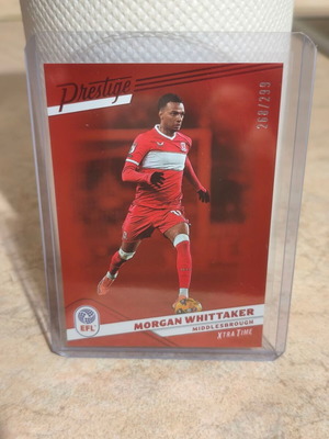 Morgan Whittaker 2025-26 Panini Prestige EFL Xtra Time Red card new