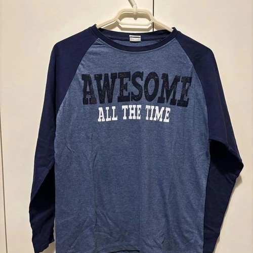 Pajama shirt used, blue, size M, thin fabric