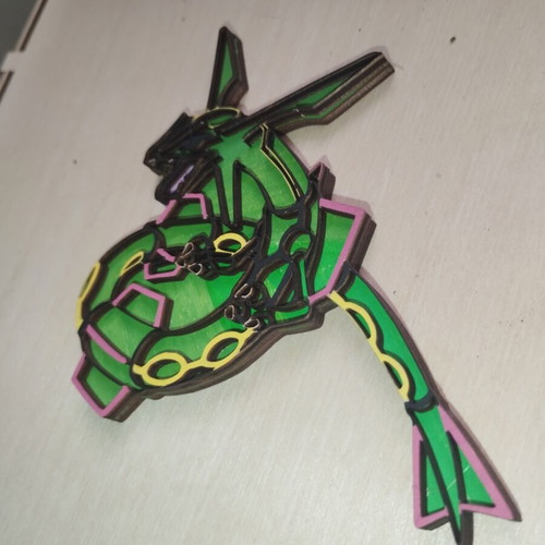 Wooden Rayquaza decorative figure, custom order