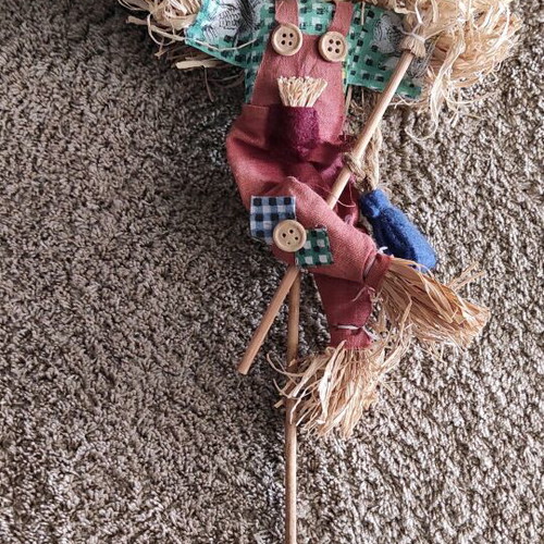 Handmade decorative scarecrow like new