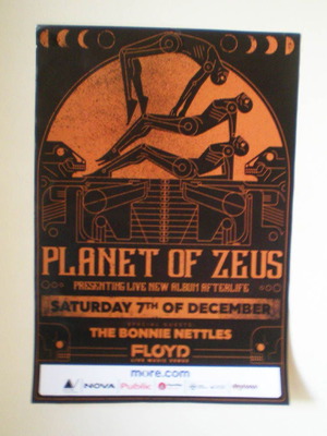 Planet of Zeus promo poster για συναυλία στο Floyd 7.12.2024 σαν καινούργιο