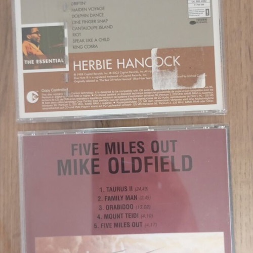 Herbie Hancock and Mike Oldfield CDs like new, jazz