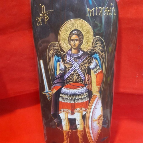 Saint Michael wooden icon new 15x35 cm