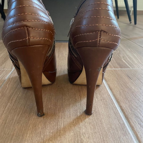 Sante leather ankle boots used, brown, size 38