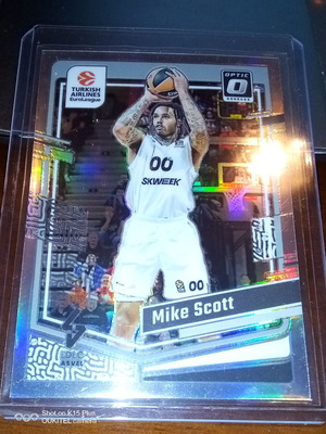 2023-24 Panini Donruss EuroLeague Basketball Mike Scott Holo Prizm Optic