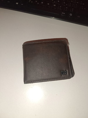 Leather wallet new, brown