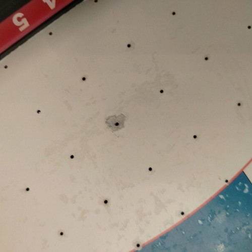 Air hockey table used with 2 sticks and 2 pucks