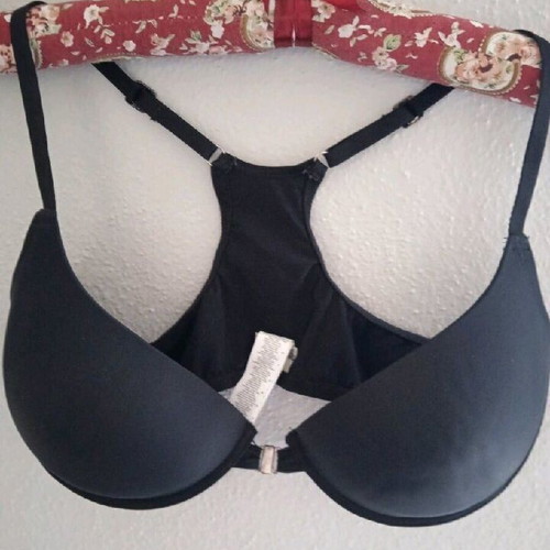Firetrap 36D/80D Bra New Black with Front Metal Clasp and Push Up