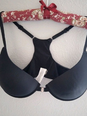 Firetrap 36D/80D Bra New Black with Front Metal Clasp and Push Up