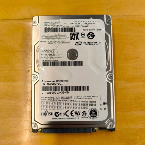 Fujitsu MHZ2250BH 250GB SATA II 2.5" hard drive used