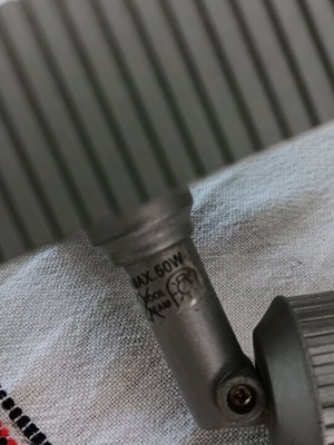Wall spot aluminum light fixture like new with bulb