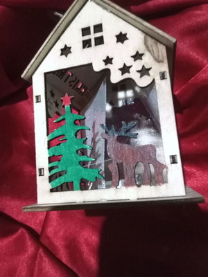 Christmas tree decoration used, small wooden souvenir