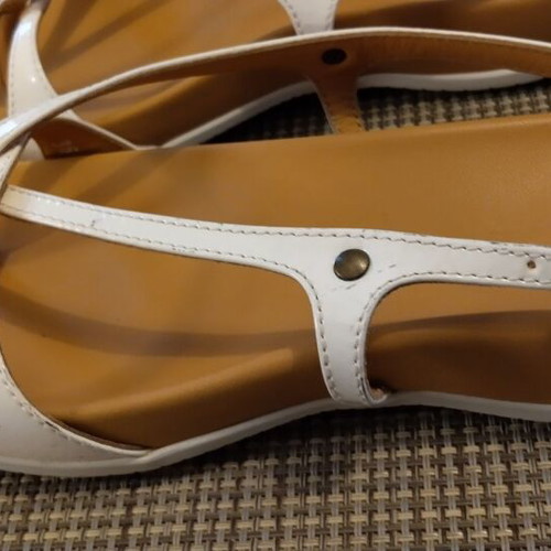 Hogan Sandals New, White Leather Size 37