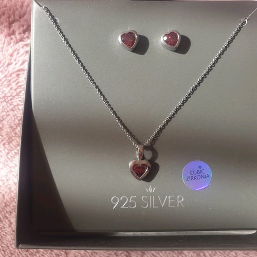 Bijou Brigitte silver necklace and earrings set new