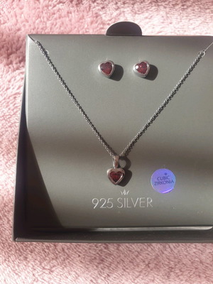Bijou Brigitte silver necklace and earrings set new