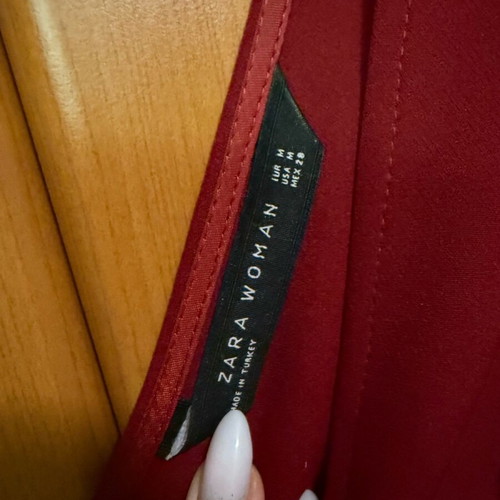 Zara evening dress burgundy like new, size M