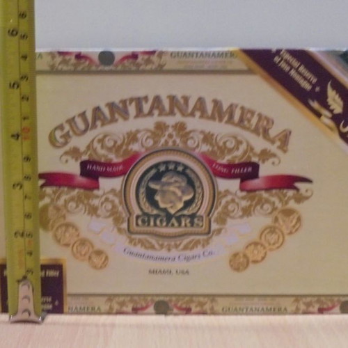 Guantanamera old wooden cigar box empty used