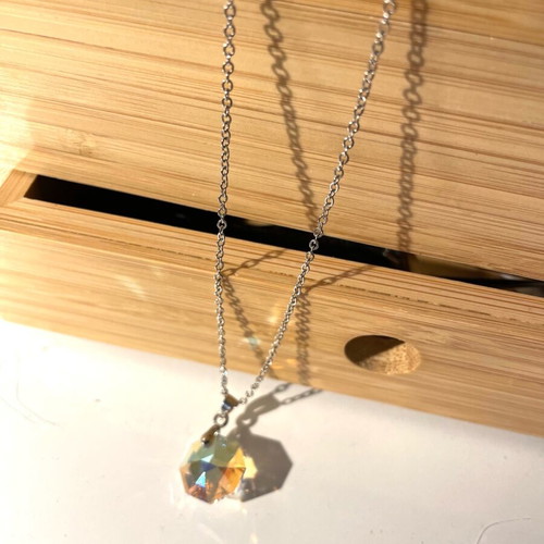 Swarovski necklace with multicolor stone new unworn